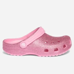 Sandale sabot CROCS à paillettes roses