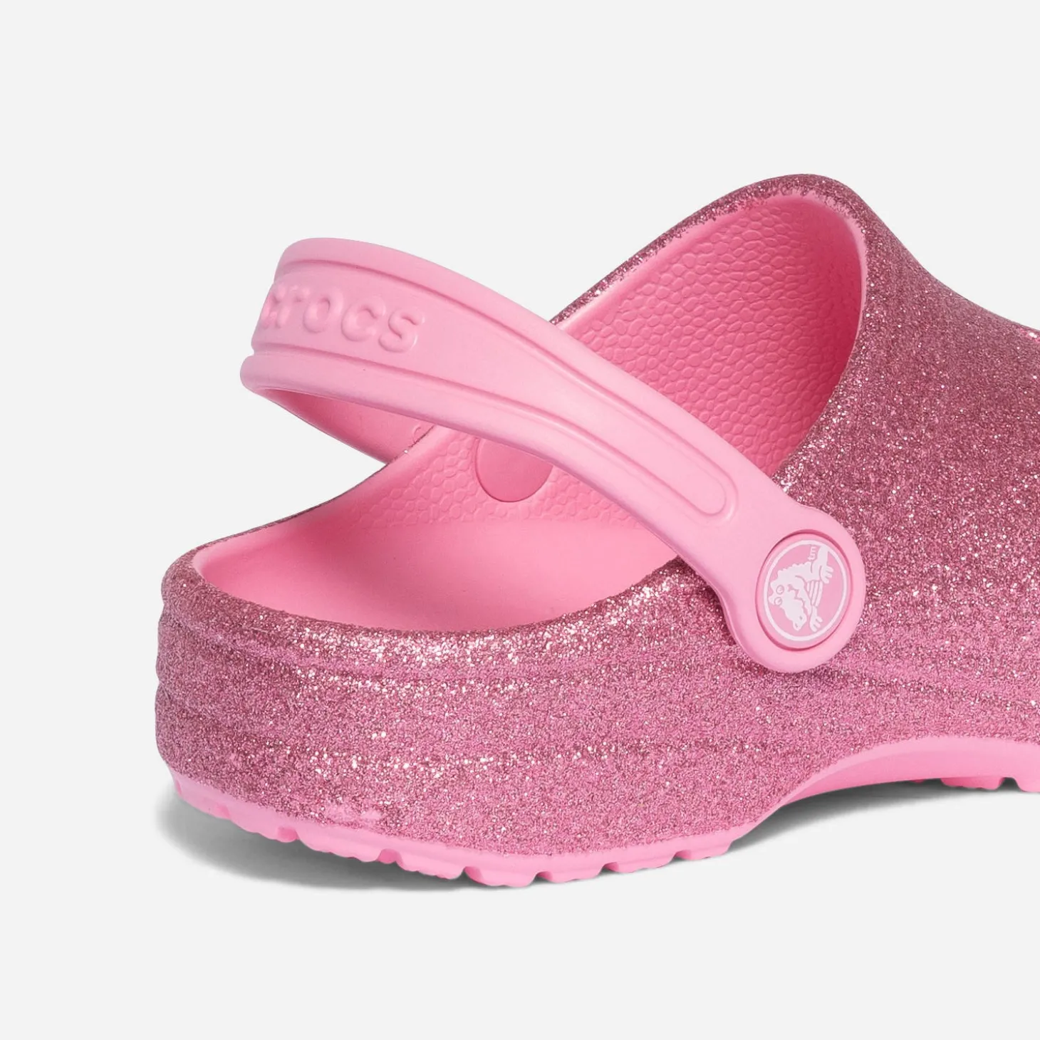 Sandale sabot CROCS à paillettes roses