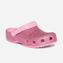 Sandale sabot CROCS à paillettes roses