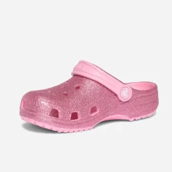 Sandale sabot CROCS à paillettes roses