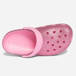 Sandale sabot CROCS à paillettes roses