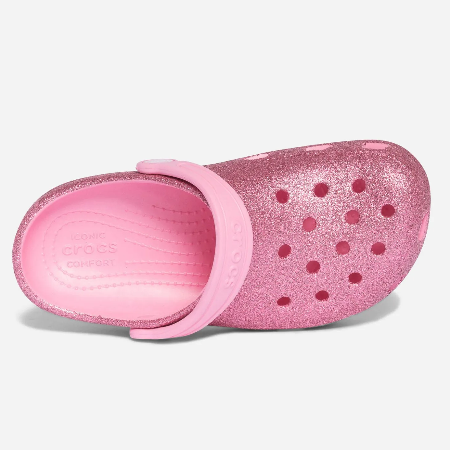 Sandale sabot CROCS à paillettes roses