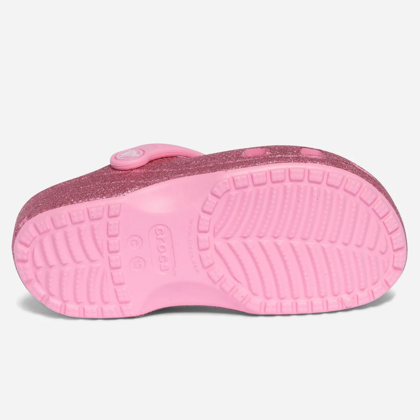 Sandale sabot CROCS à paillettes roses