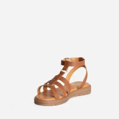 Sandale spartiate BUGGY camel en cuir