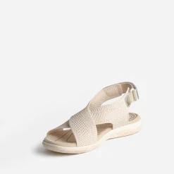 Sandale TBS écrue en mesh pailleté