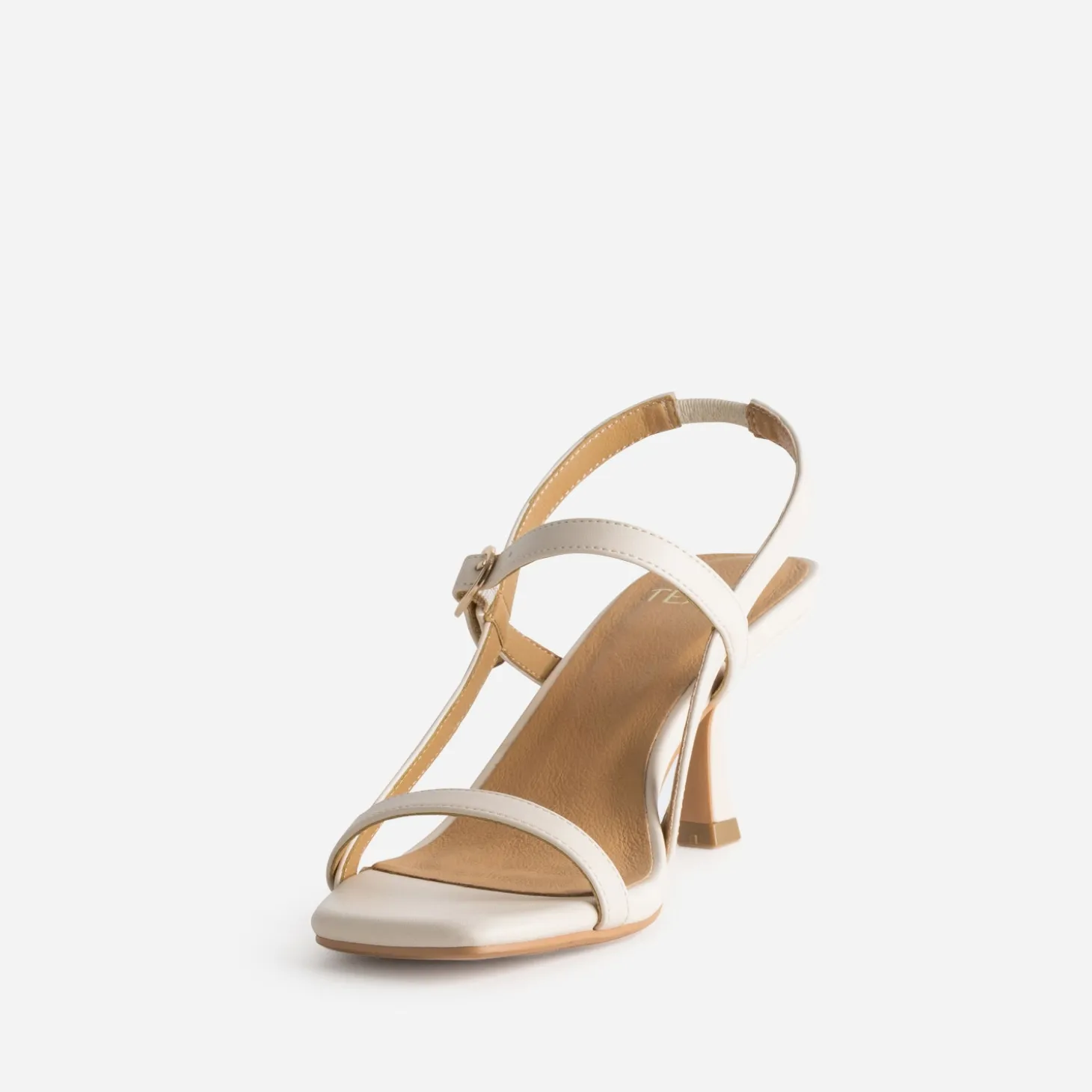 Sandale TEXTO beige bout carré