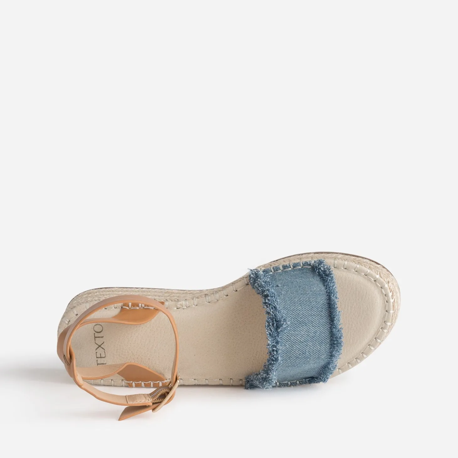 Sandale TEXTO en jean bleu