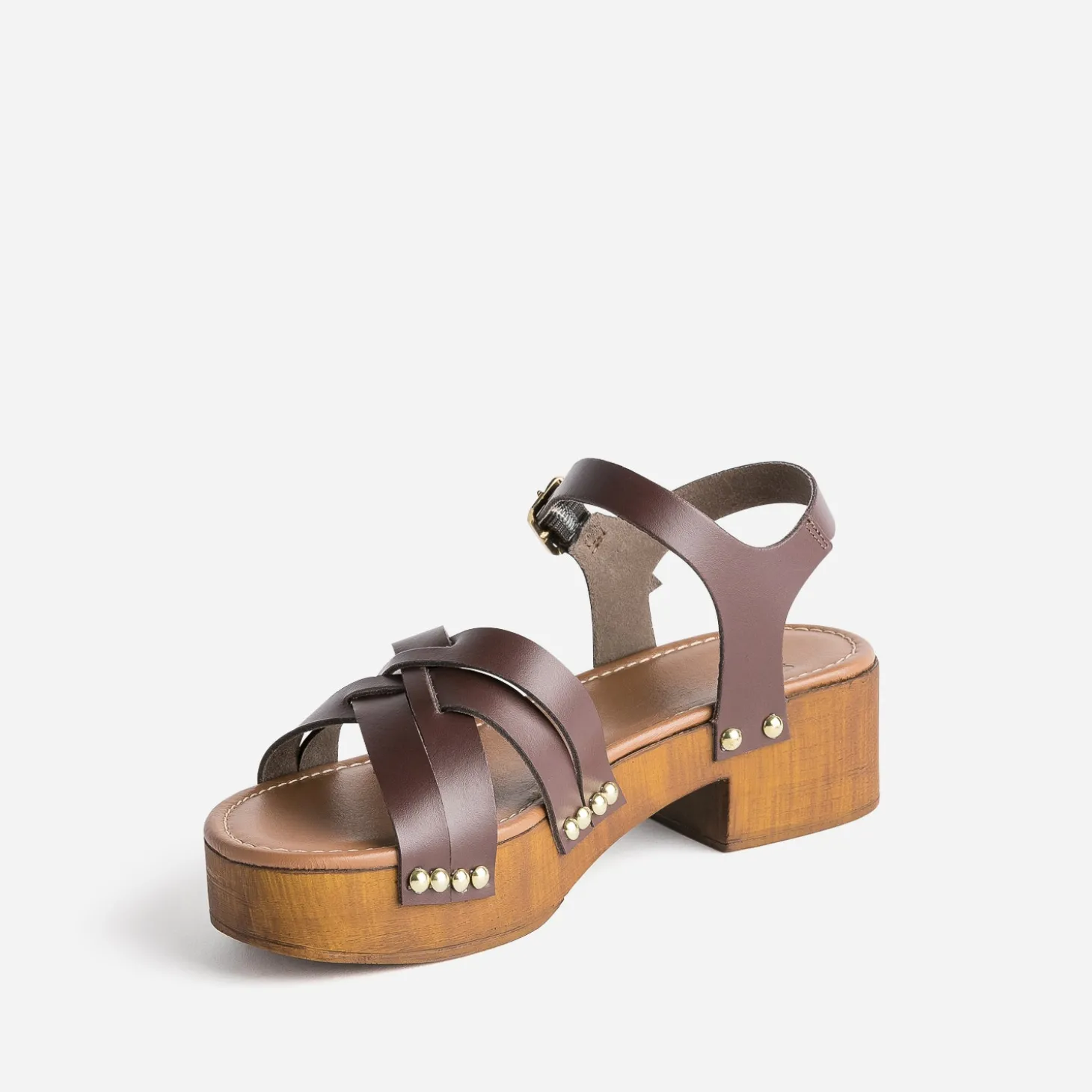 Sandale TEXTO marron en cuir