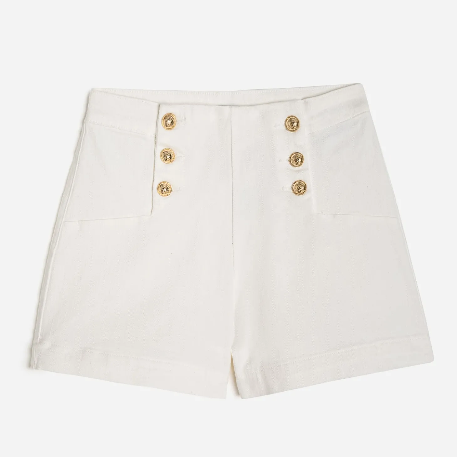 Short à pont TEXTO en jean blanc