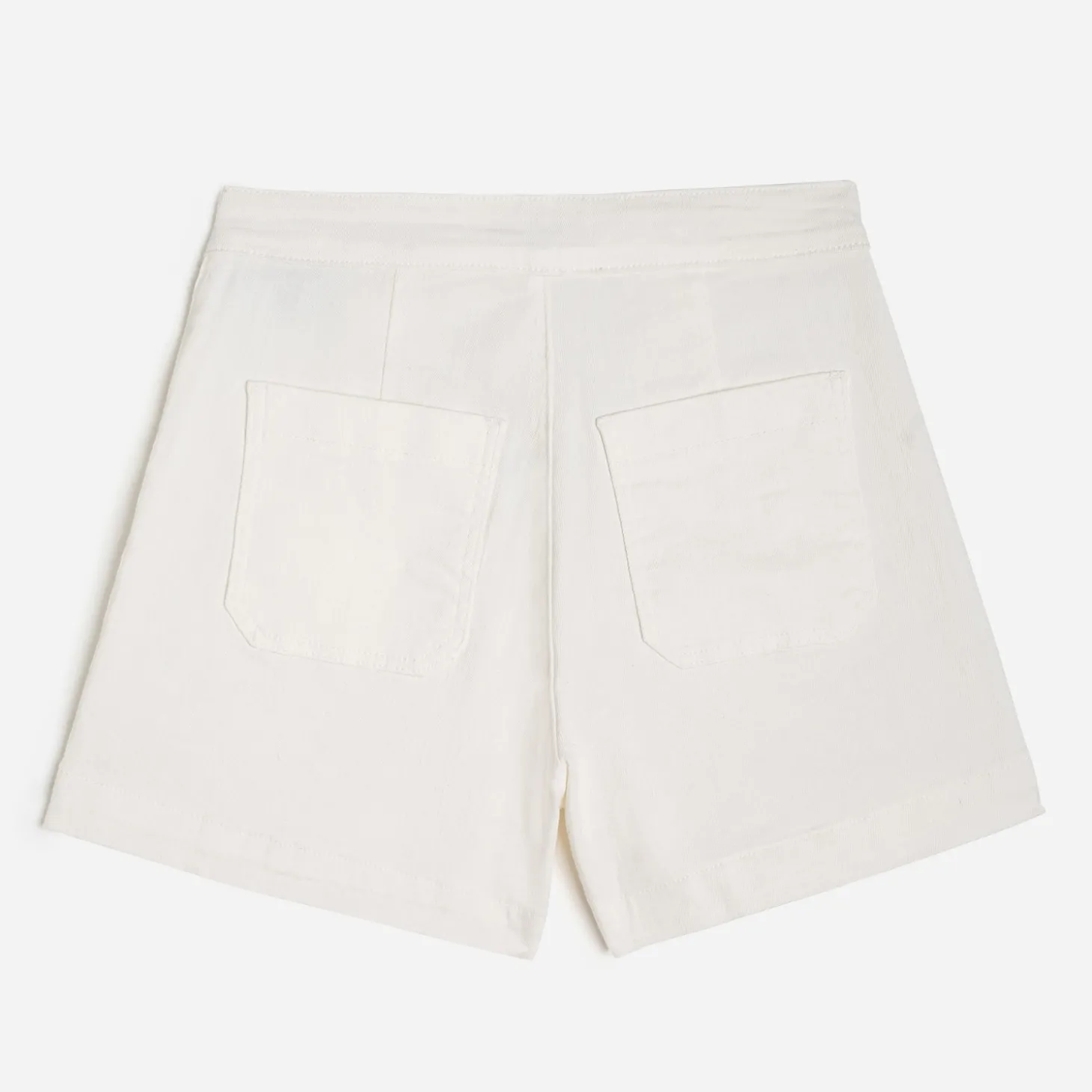 Short à pont TEXTO en jean blanc
