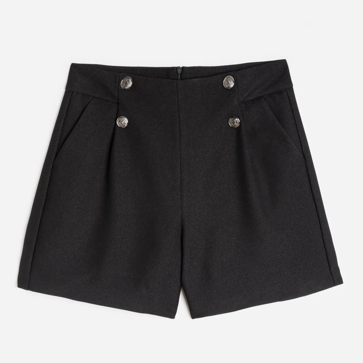 Short à pont TEXTO noir pailleté