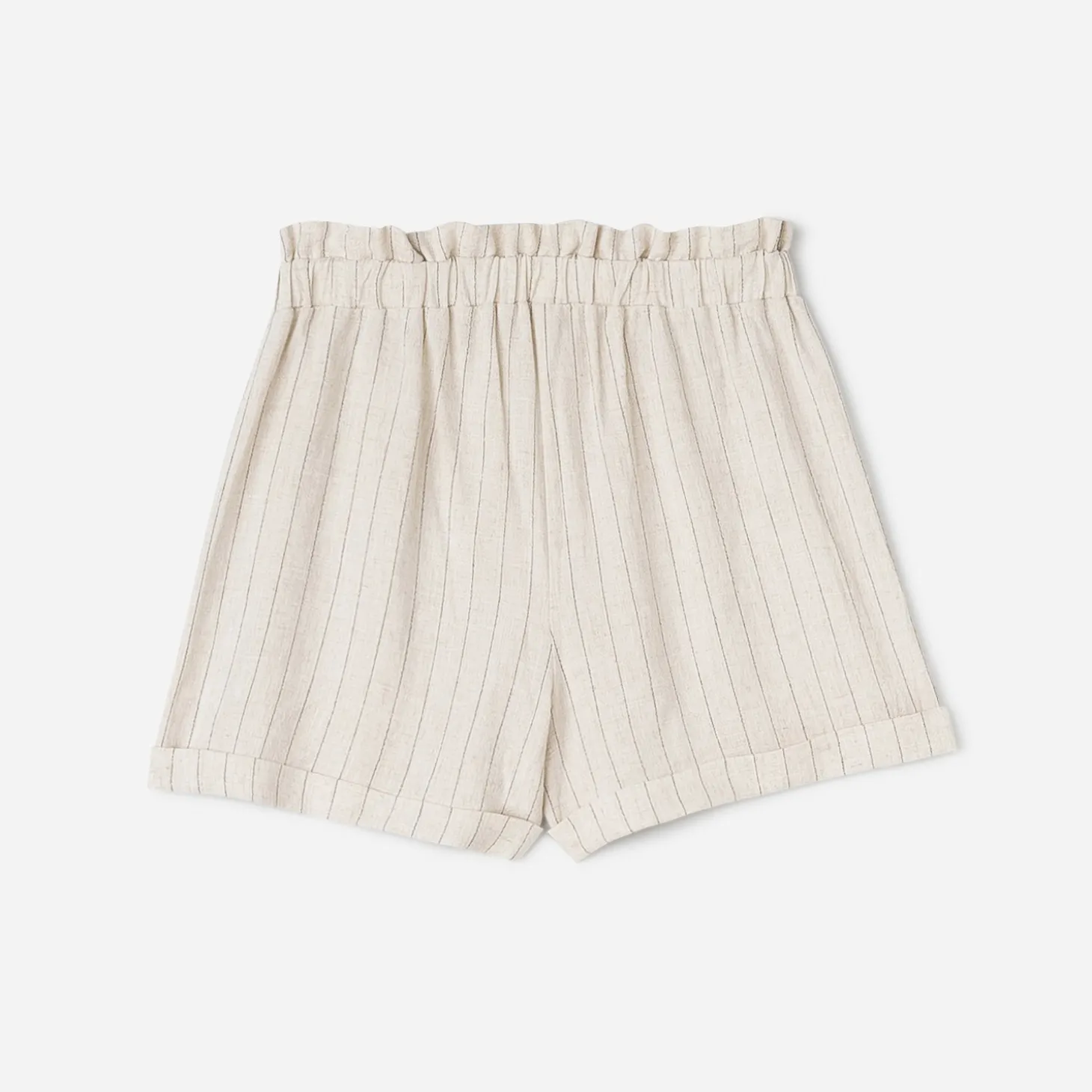 Short TEXTO beige rayures noires taille haute