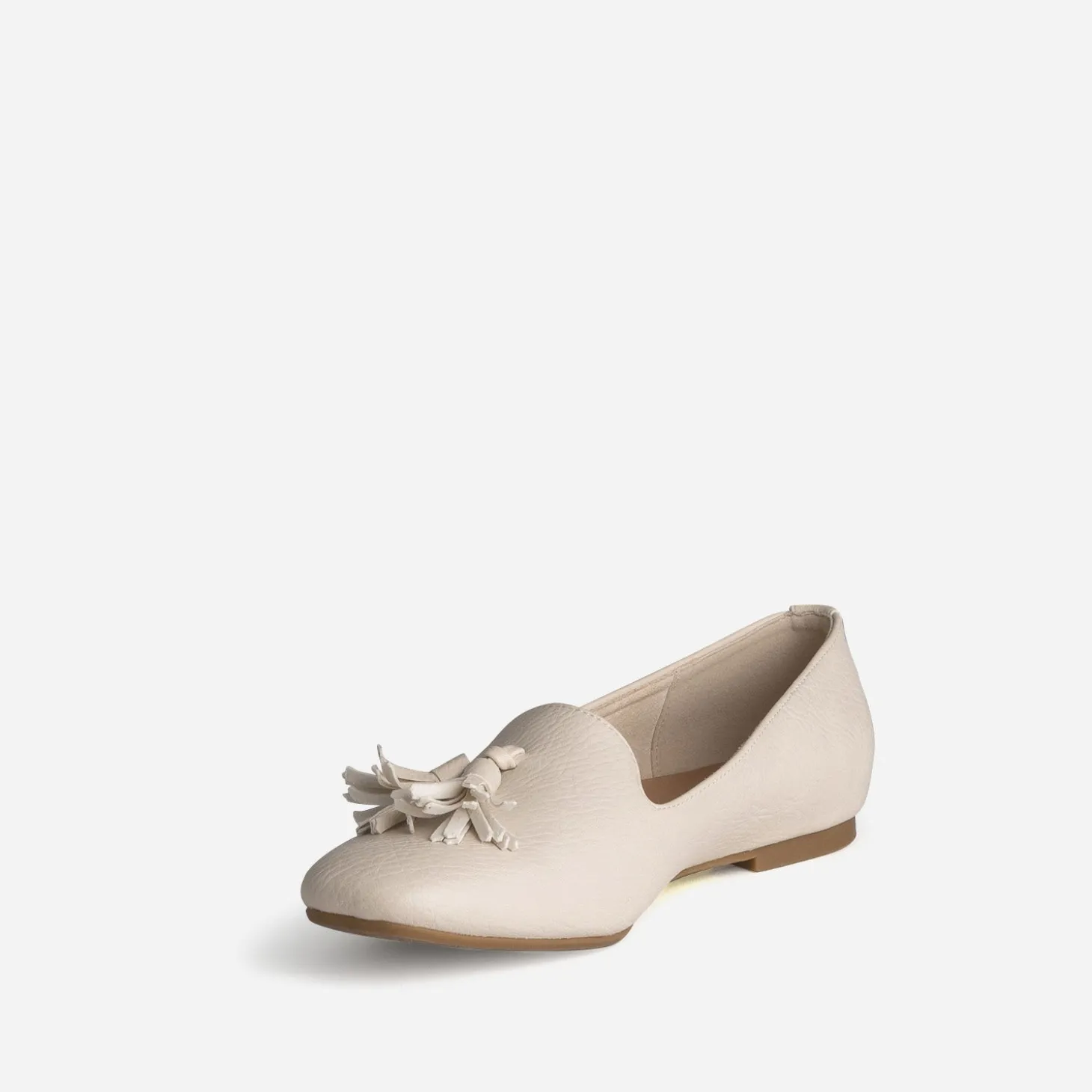 Slipper écru cuir