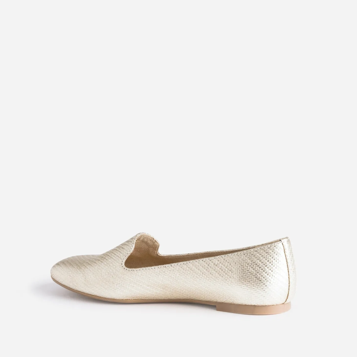 Slipper doré effet tressage