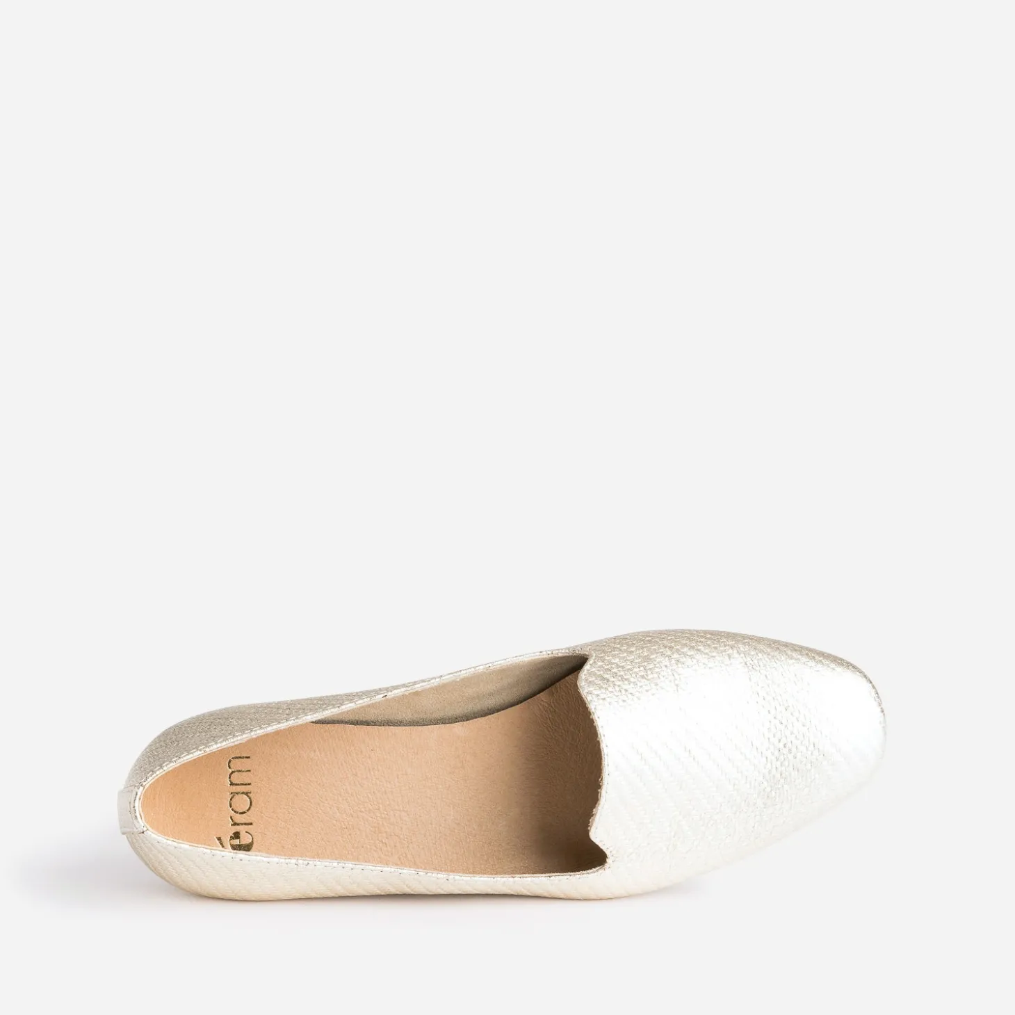 Slipper doré effet tressage