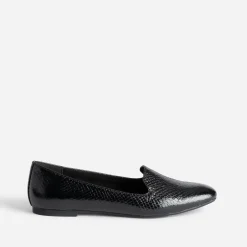 Slipper noir à motif effet python