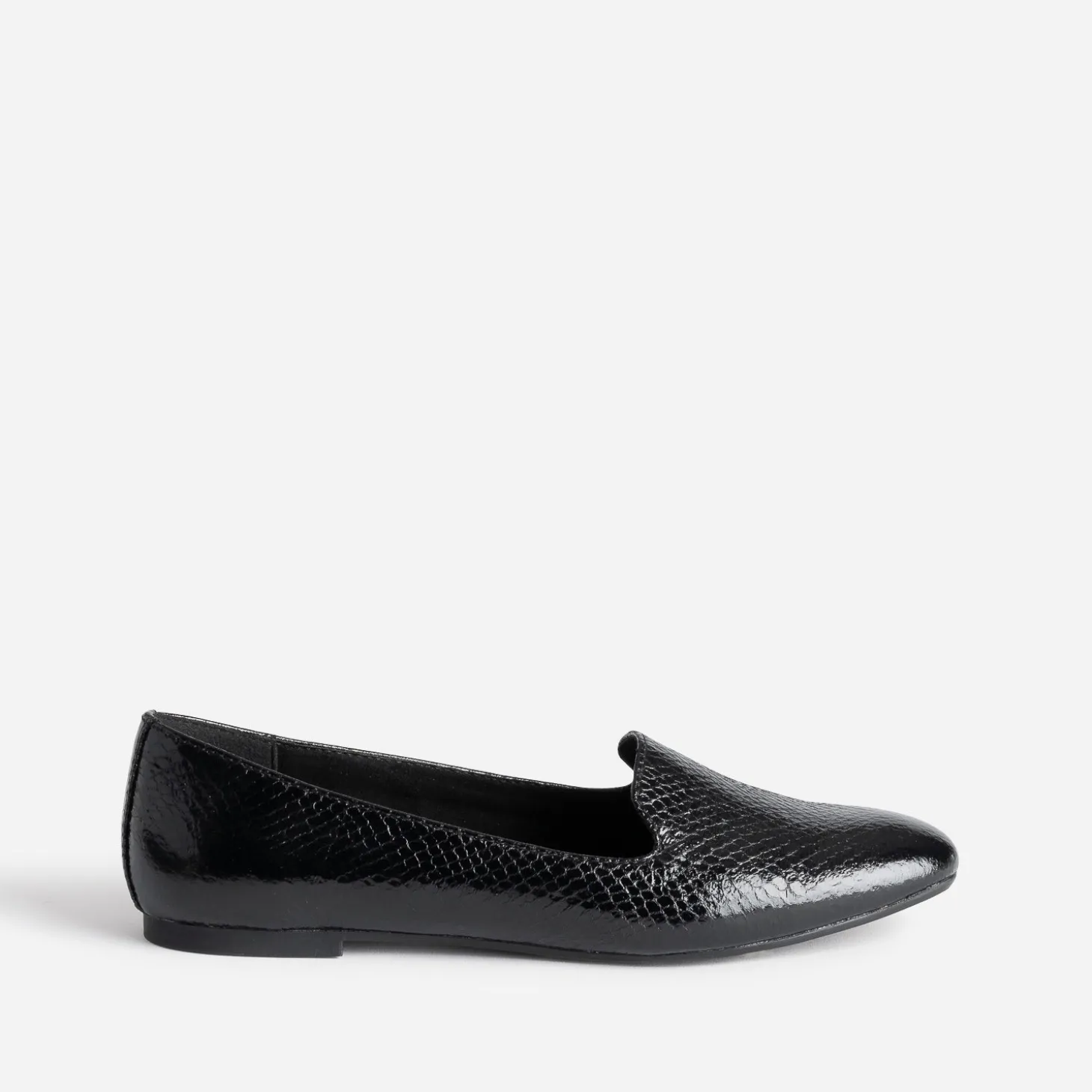 Slipper noir à motif effet python