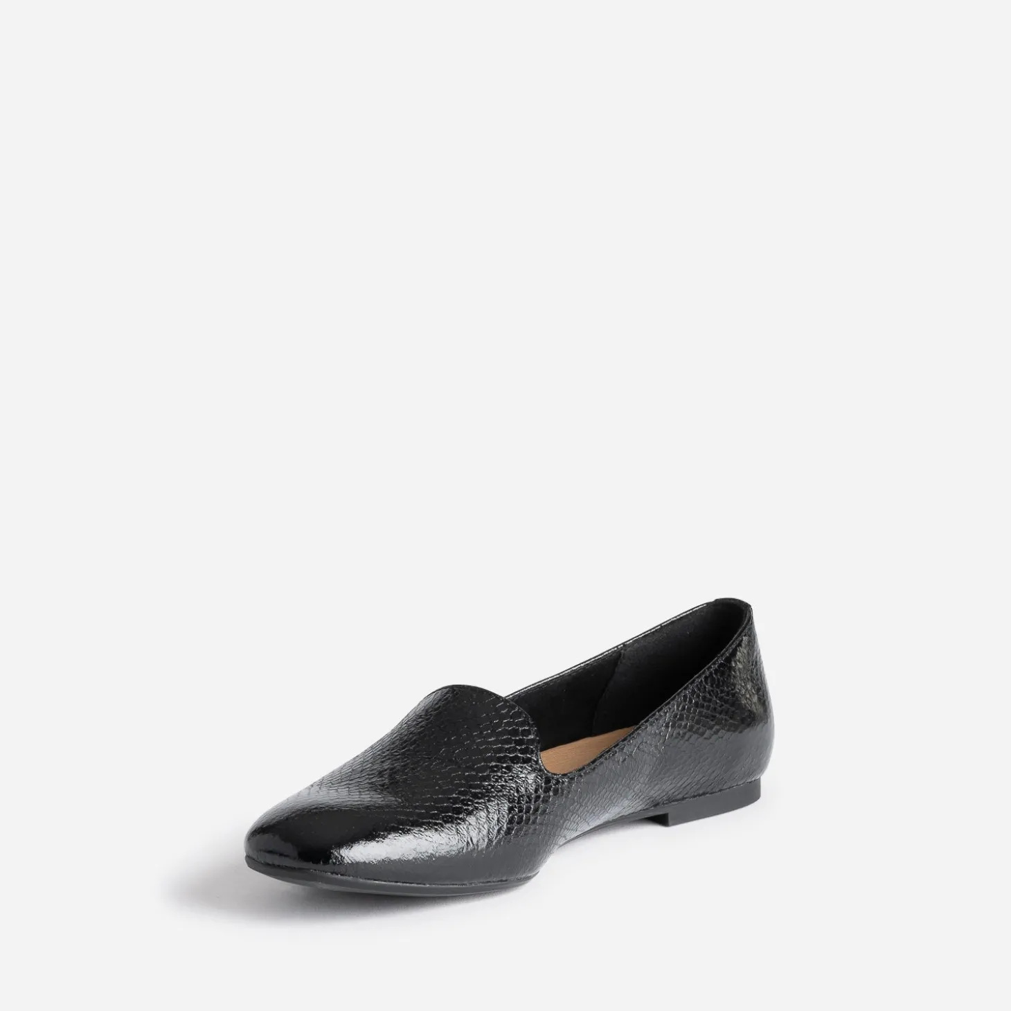 Slipper noir à motif effet python