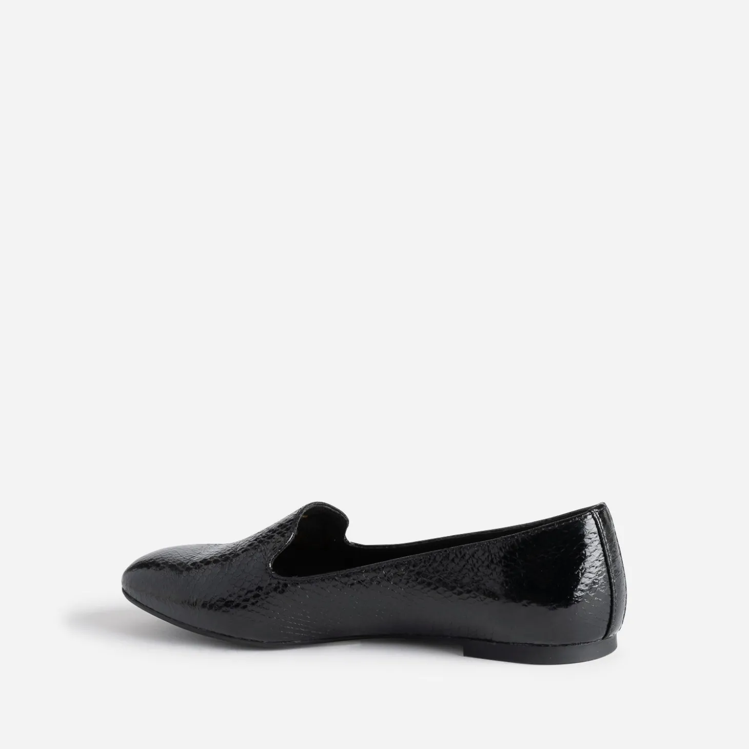 Slipper noir à motif effet python