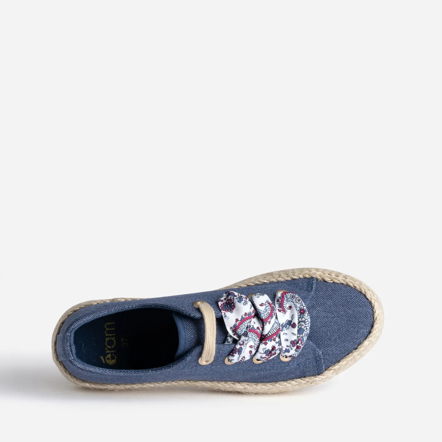 Sneakers en toile bleue