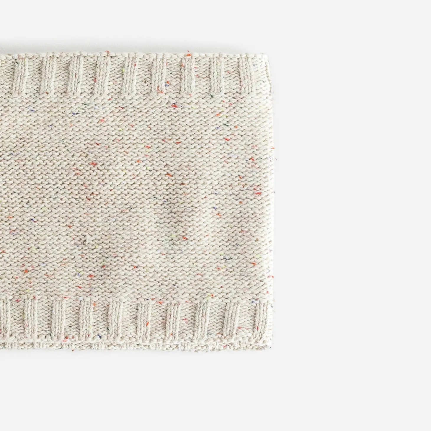 Snood beige chiné doublé polaire