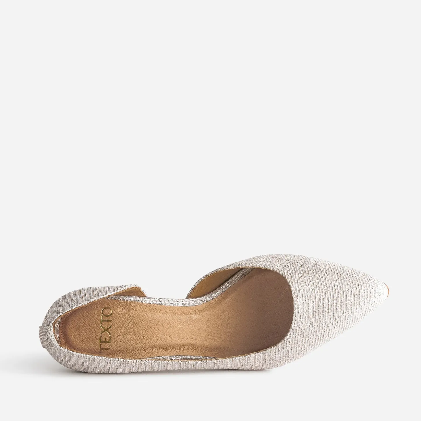 Stiletto TEXTO beige pailleté