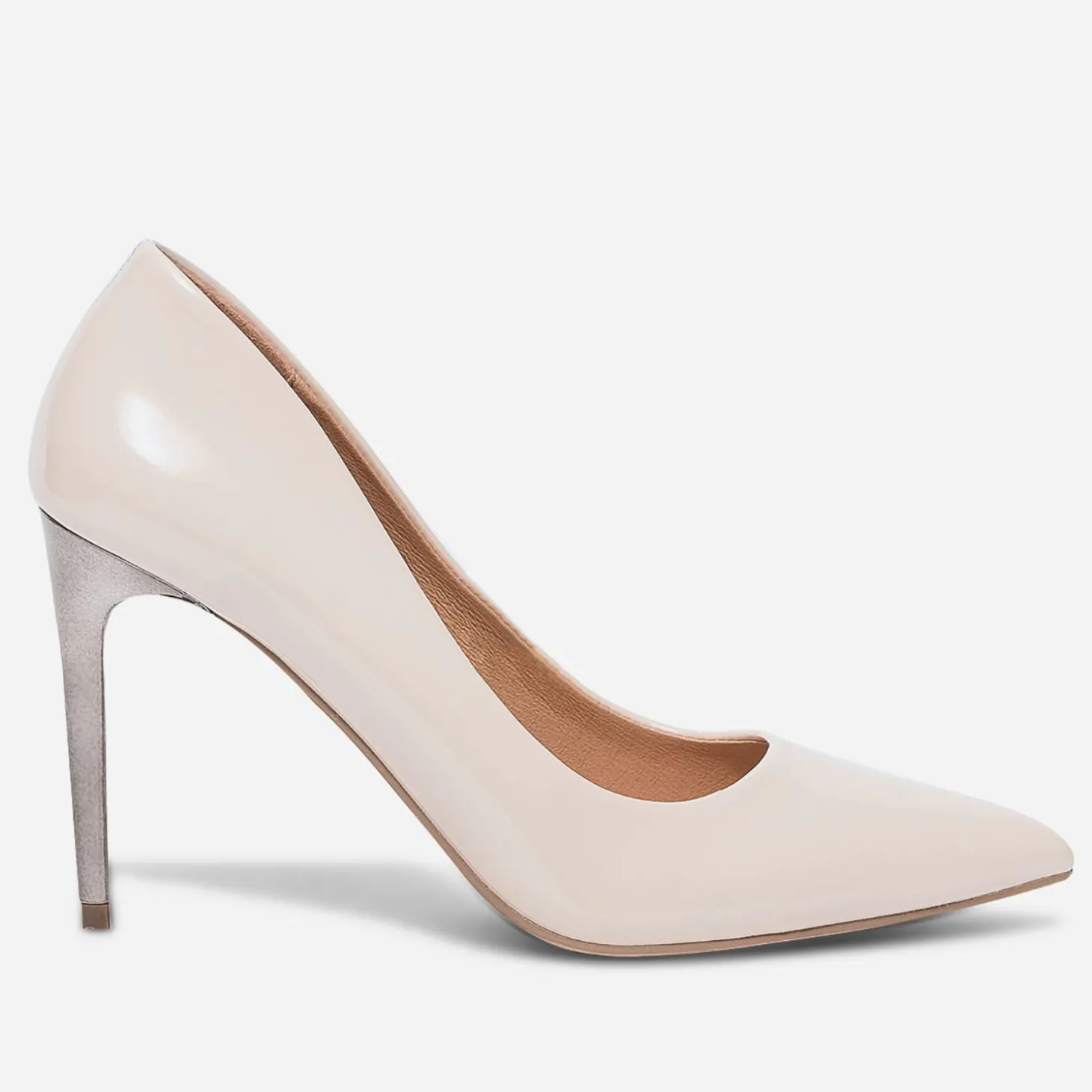 Stiletto TEXTO nude verni à talon miroir
