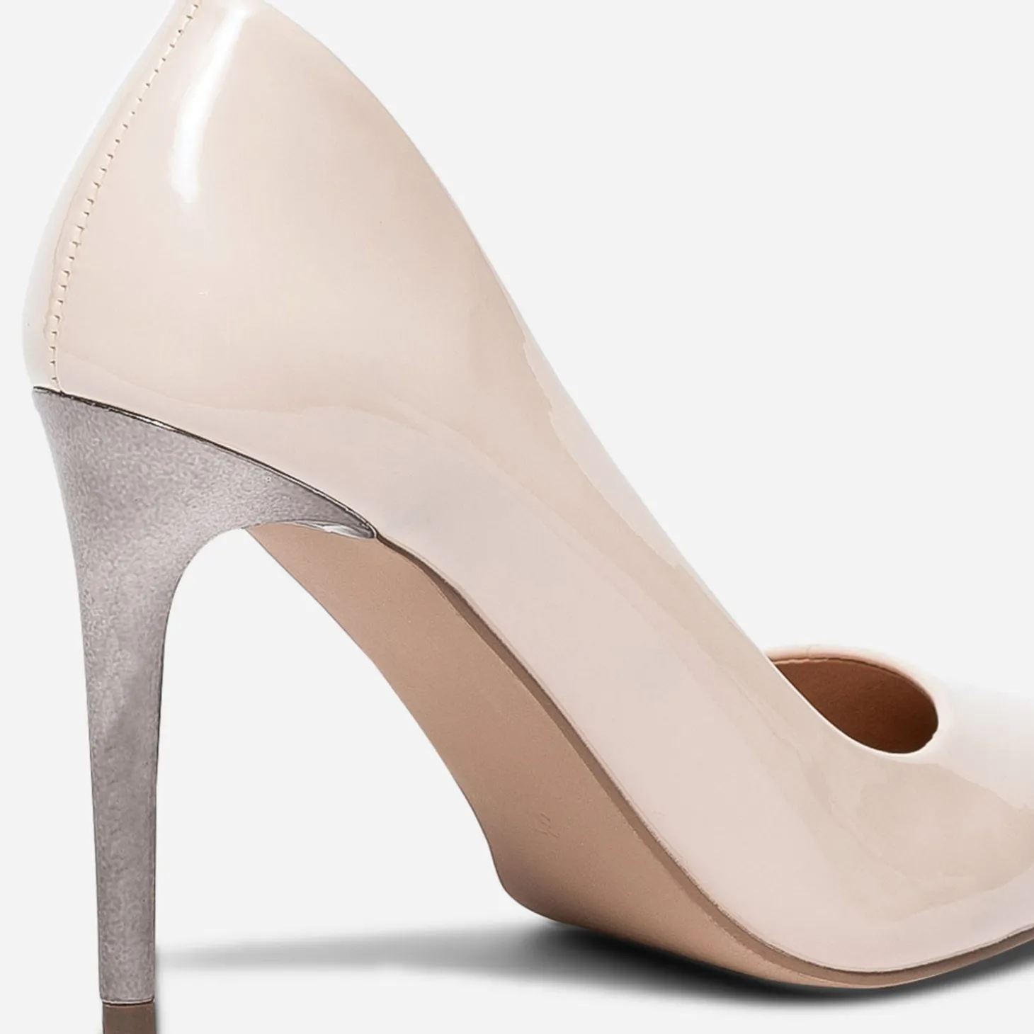 Stiletto TEXTO nude verni à talon miroir