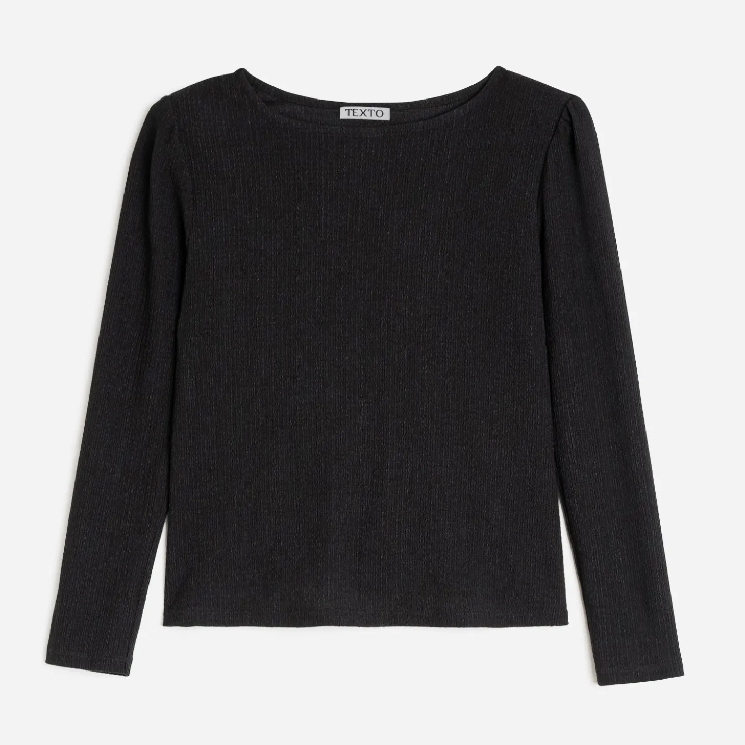 Tee-shirt TEXTO noir à épaulettes