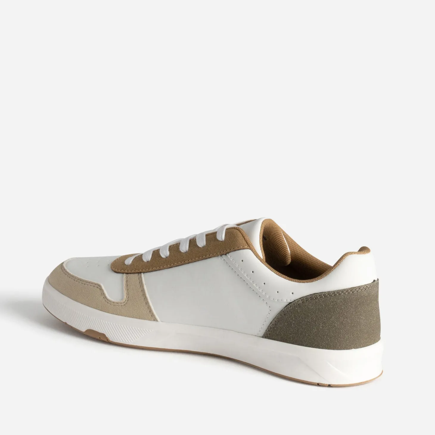 Tennis blanche, beige, camel et kaki