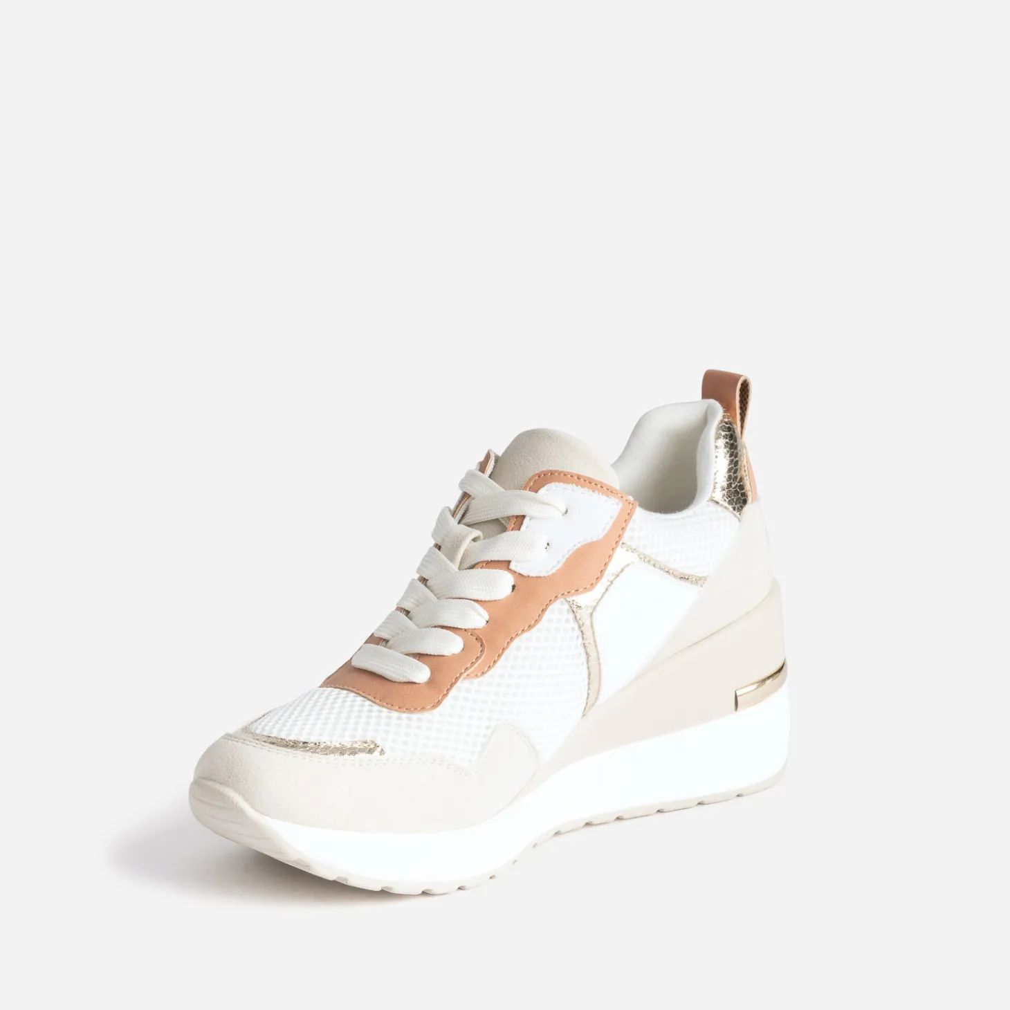 Tennis blanche, beige, terracotta semelle amovible