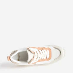 Tennis blanche, beige, terracotta semelle amovible