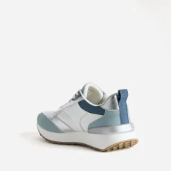 Tennis blanche, bleue et argent semelle amovible
