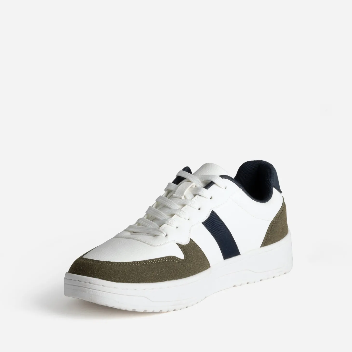 Tennis blanche, kaki et marine