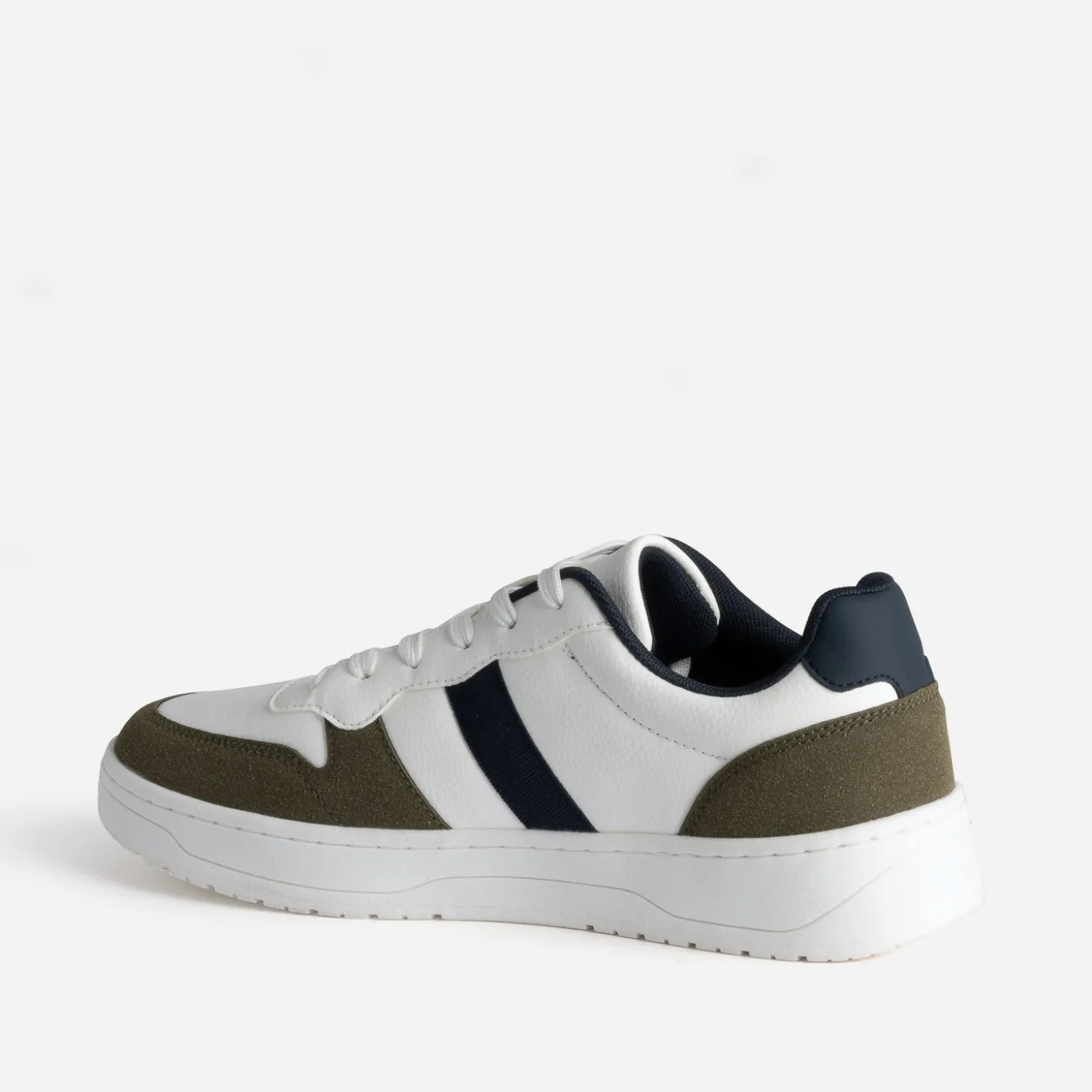 Tennis blanche, kaki et marine
