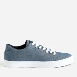 Tennis bleu chiné en toile