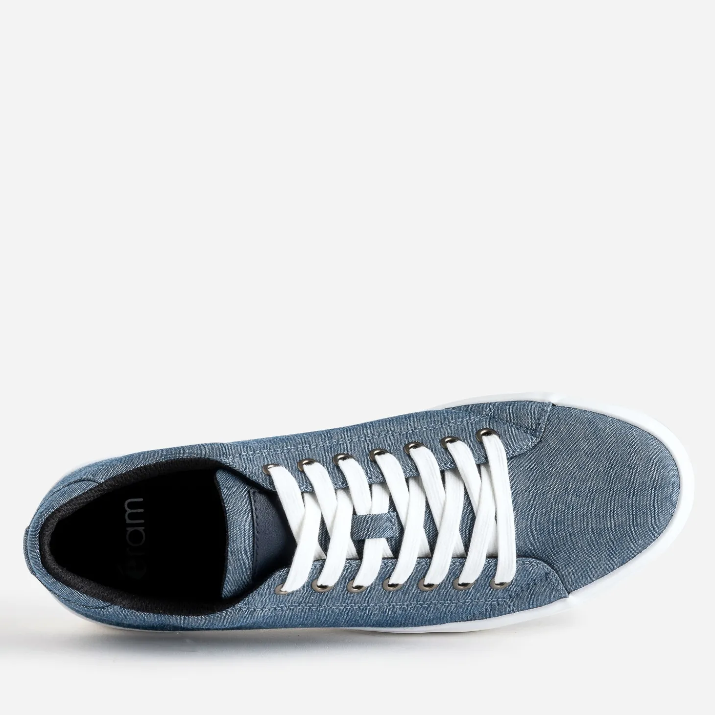 Tennis bleu chiné en toile