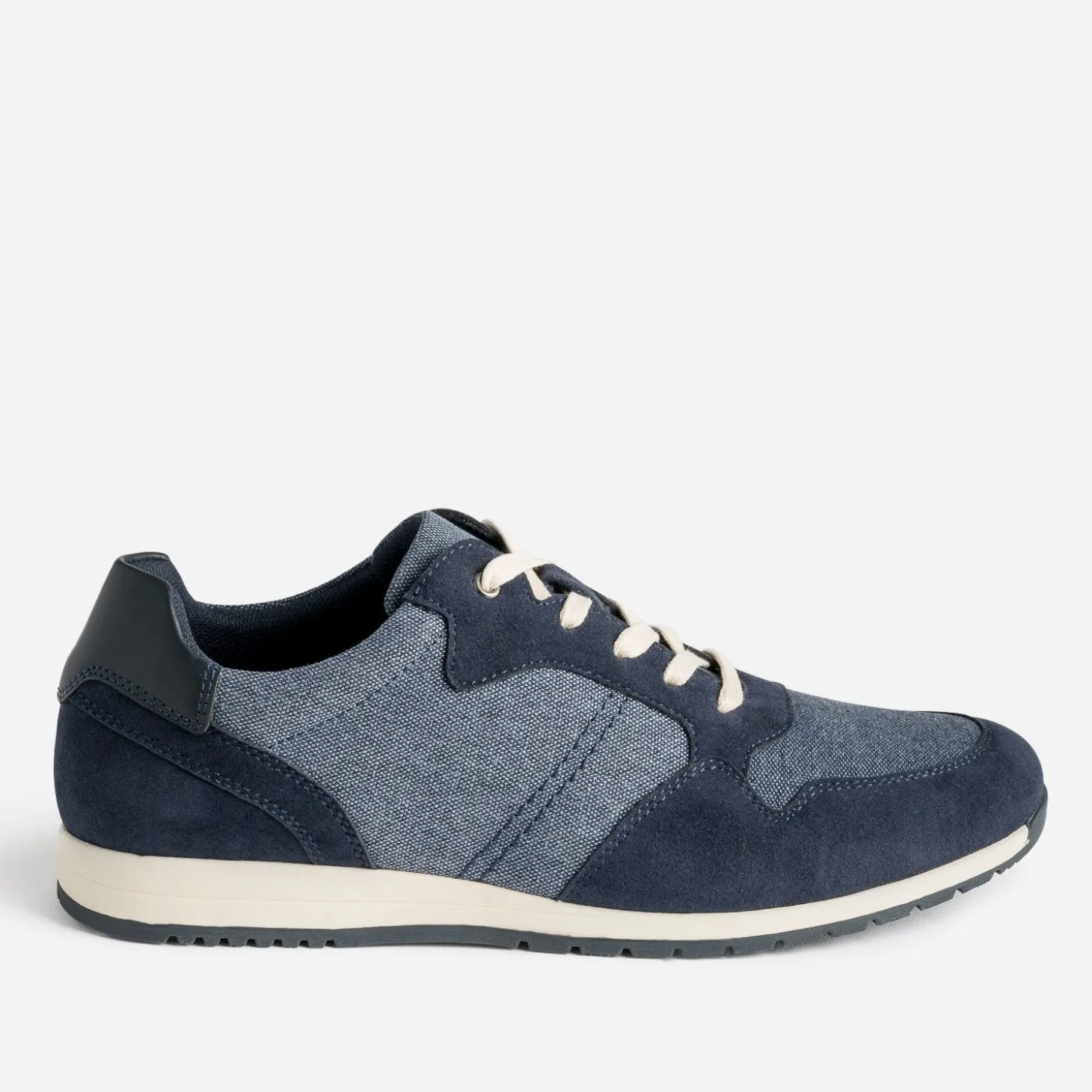 Tennis bleu marine bi matière