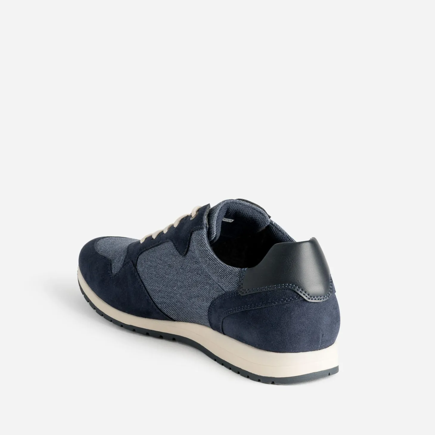Tennis bleu marine bi matière