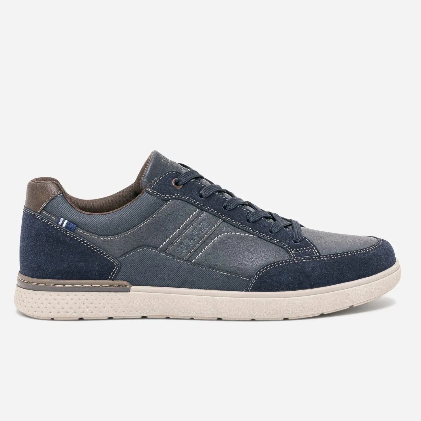 Tennis bleu marine bi matière