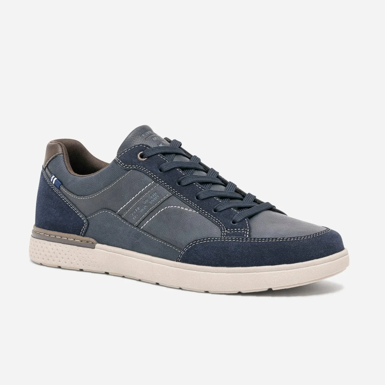 Tennis bleu marine bi matière