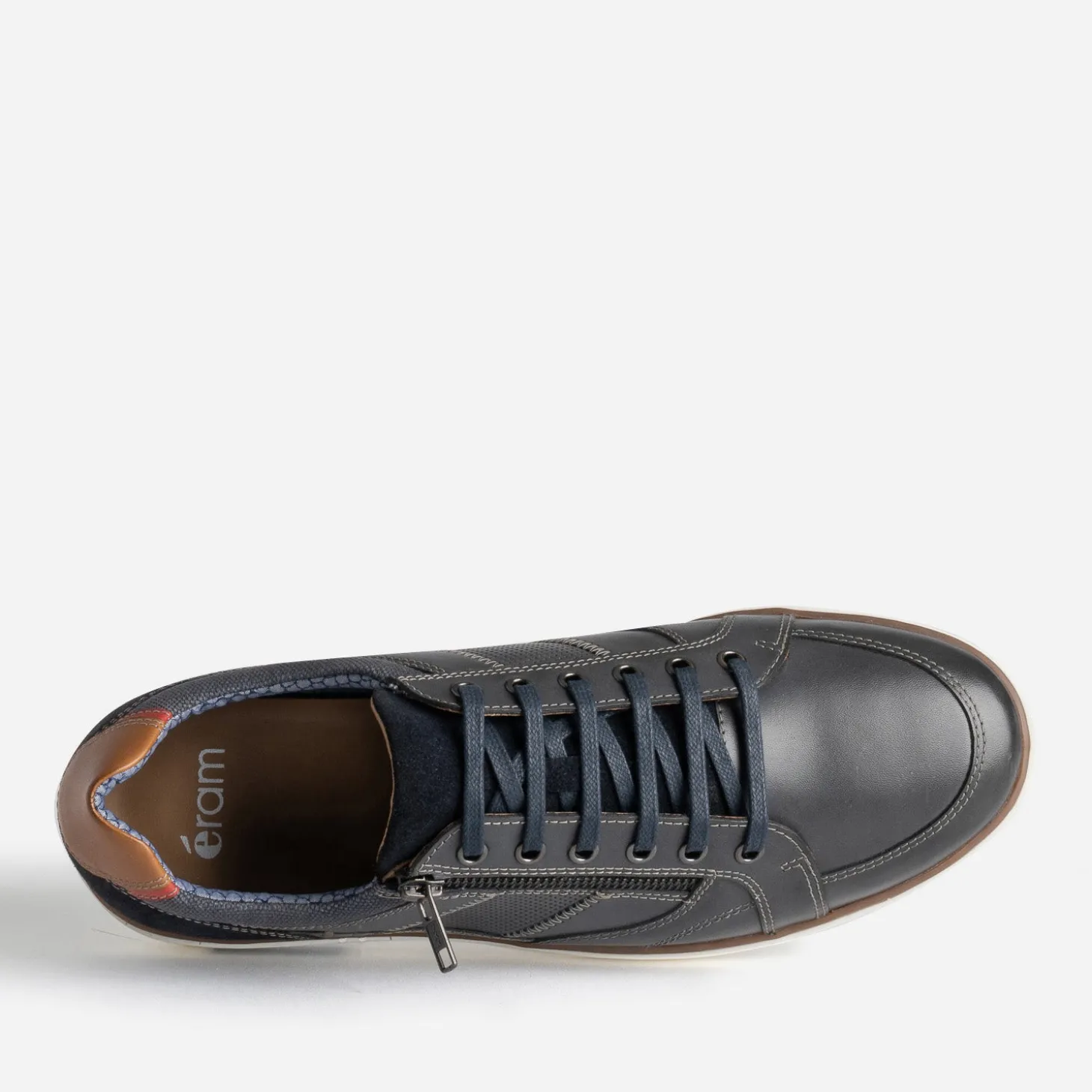 Tennis bleu marine cuir