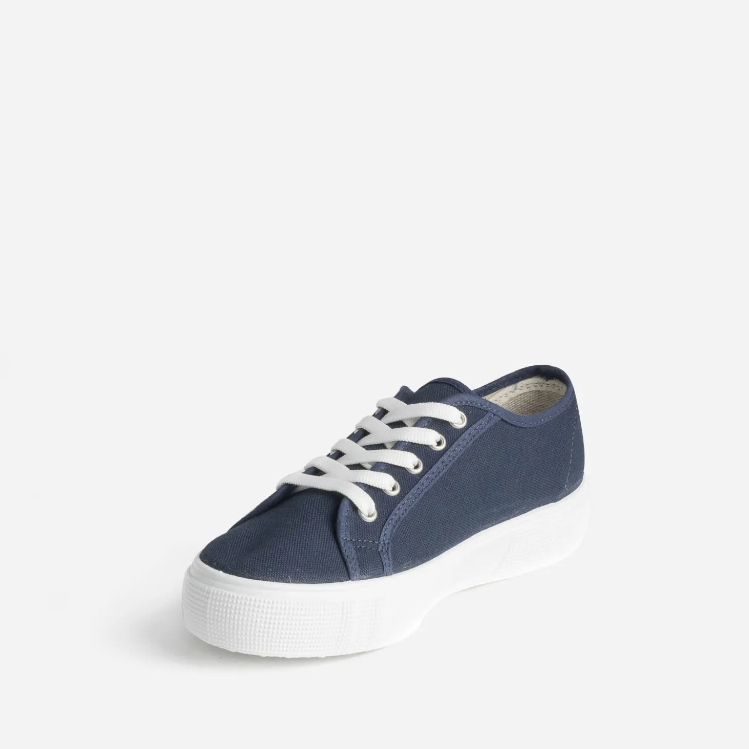 Tennis bleu marine en toile