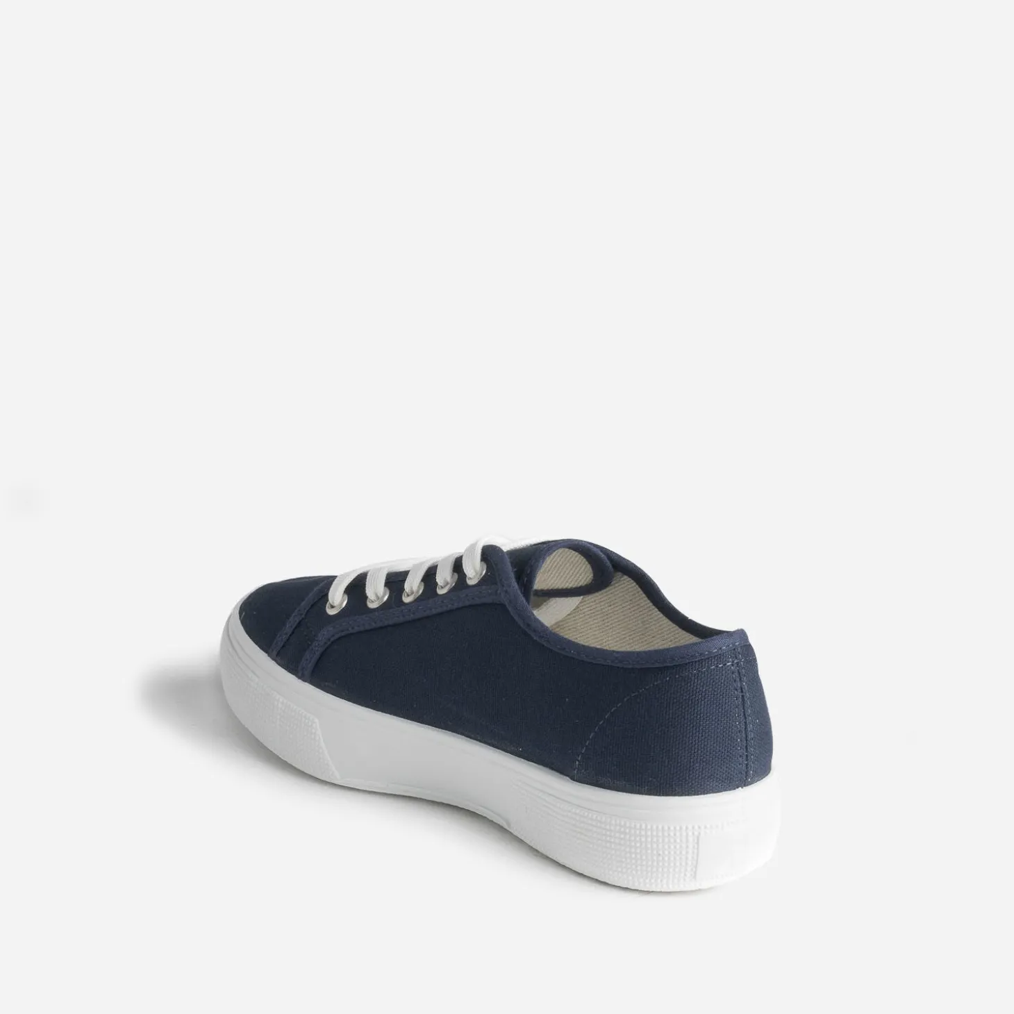Tennis bleu marine en toile