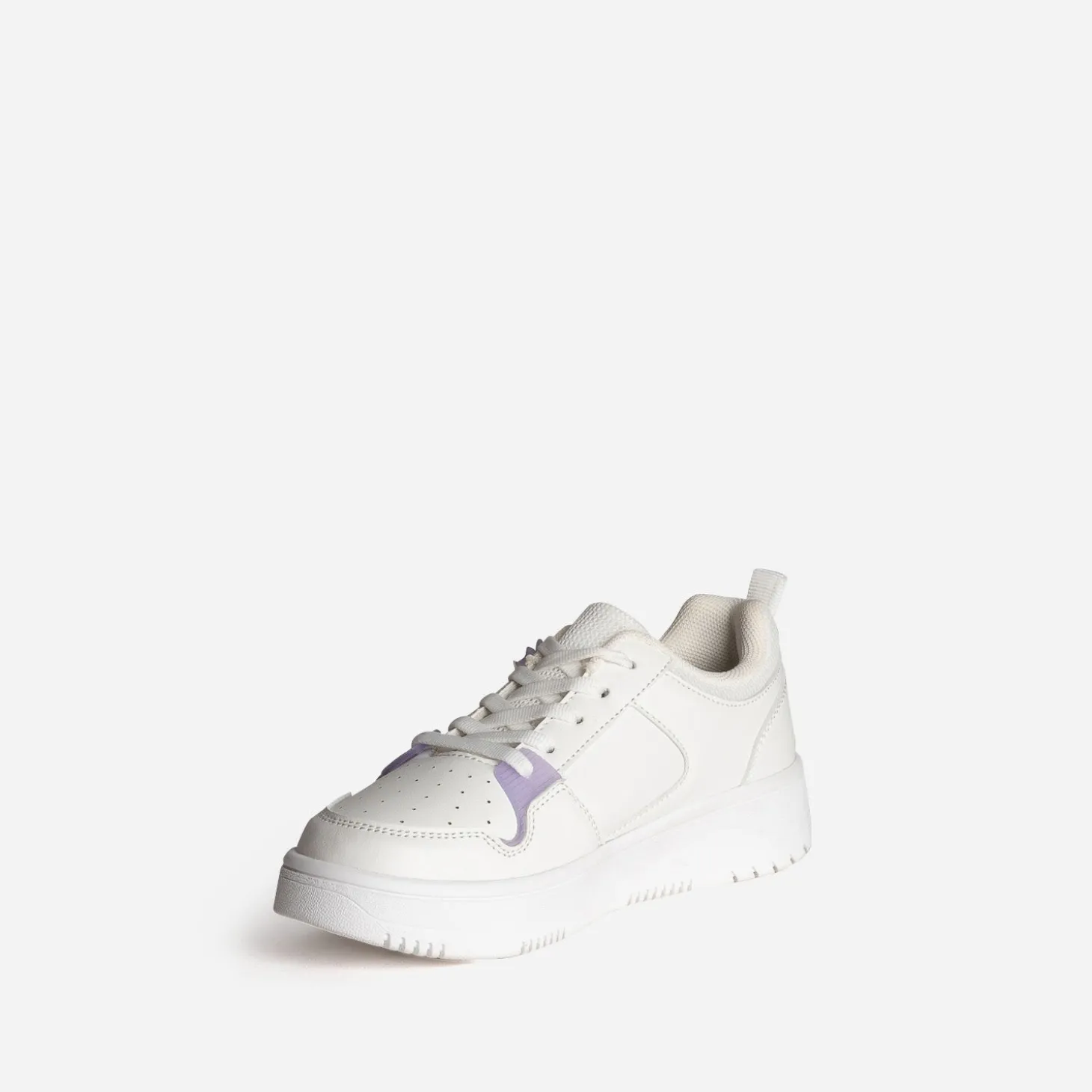 Tennis BUGGY blanche détails fleurs