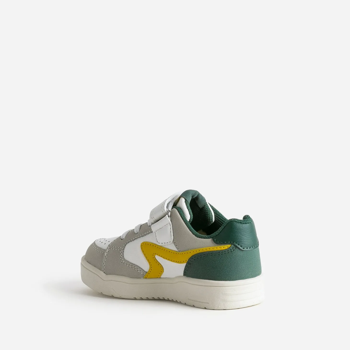 Tennis BUGGY blanche, grise, jaune, verte