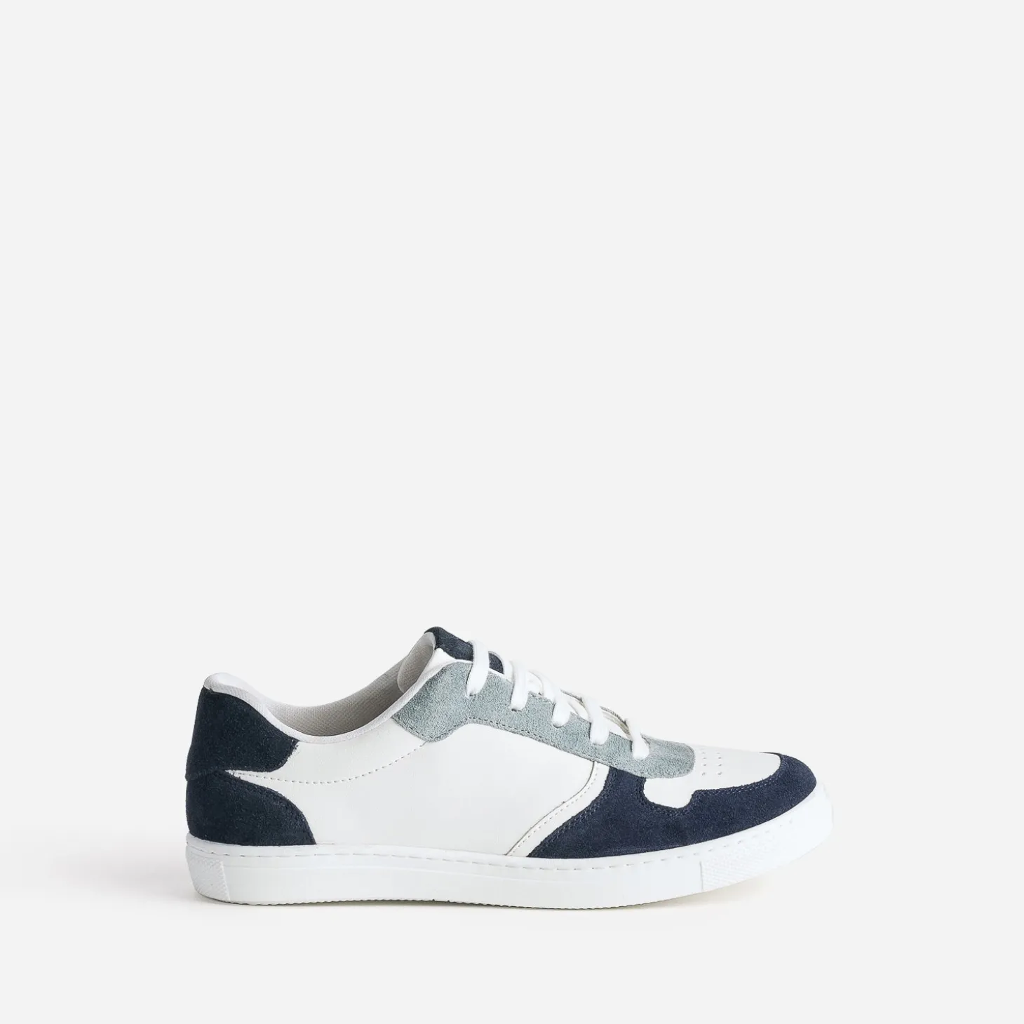Tennis BUGGY blanche, marine et bleu grisé