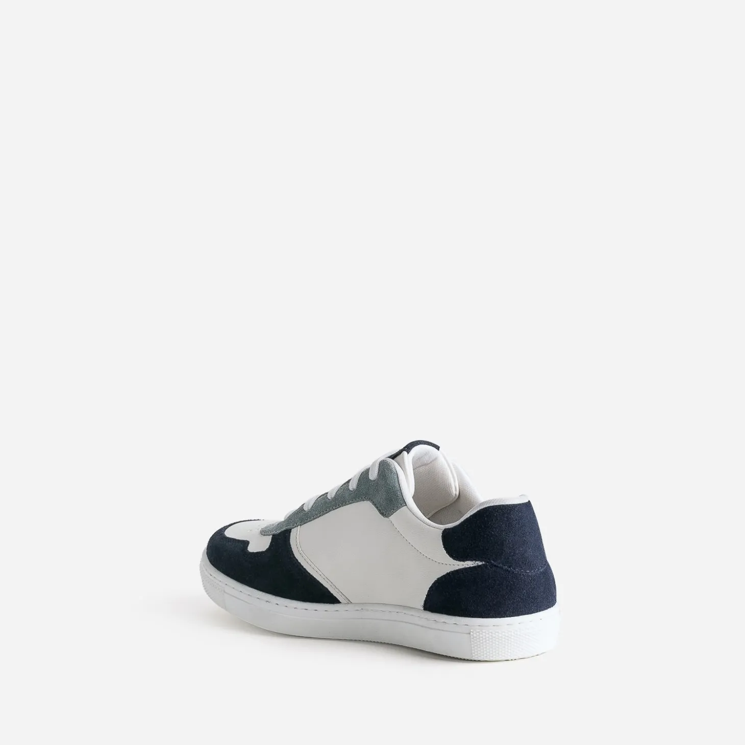 Tennis BUGGY blanche, marine et bleu grisé