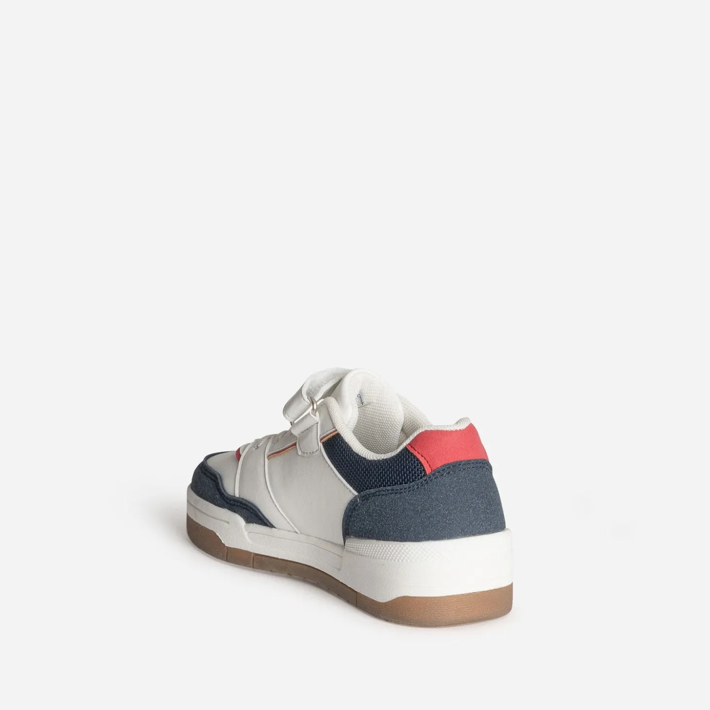 Tennis BUGGY blanche, marine et rouge