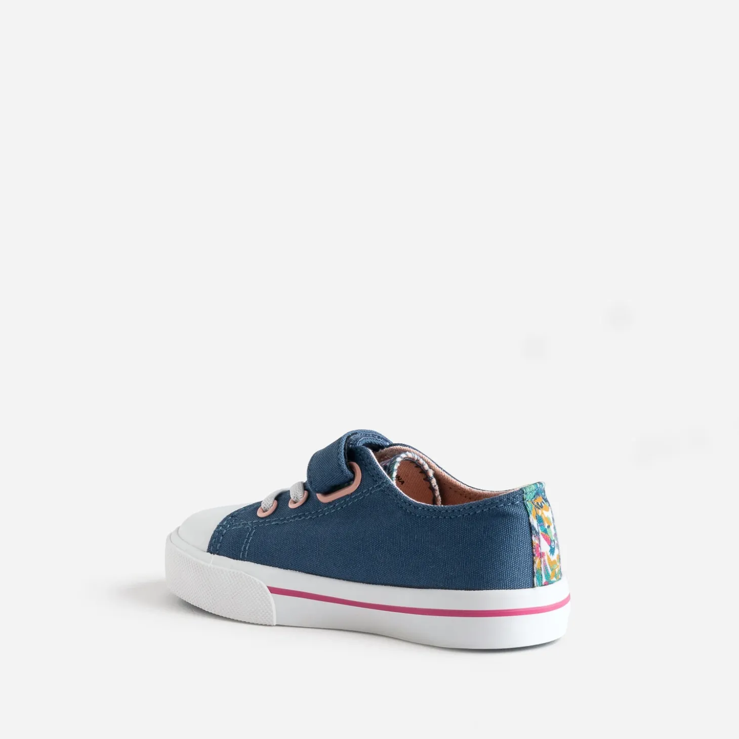 Tennis BUGGY bleue toile motif perroquets